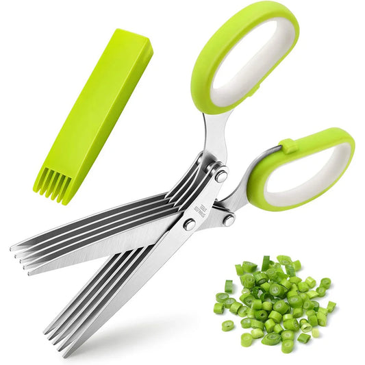 5-Blade Stainless Steel Herb Kitchen Scissors