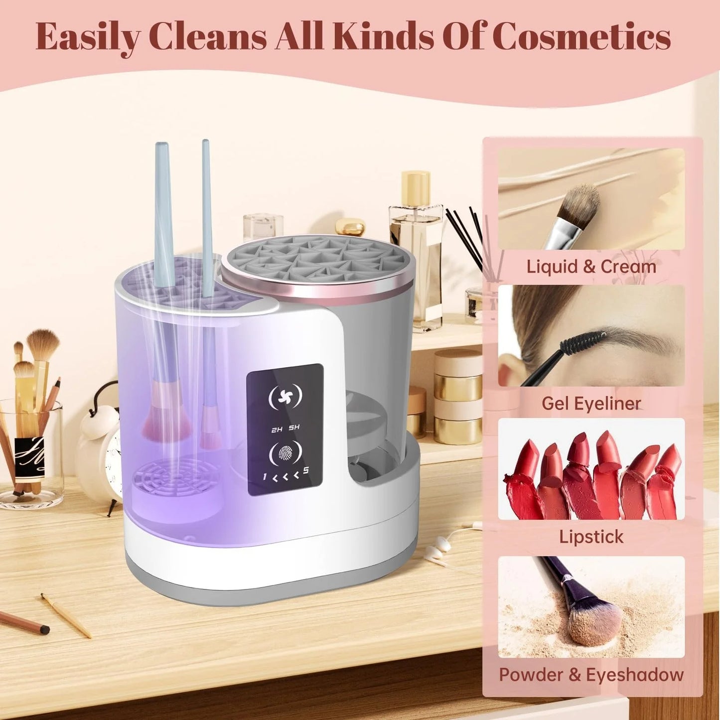 3 in 1 Automatic Makeup Brush Cleaner & Dryer