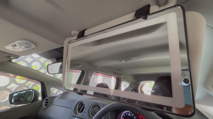 Glow & Go: The Rechargeable LED Car Makeup Mirror